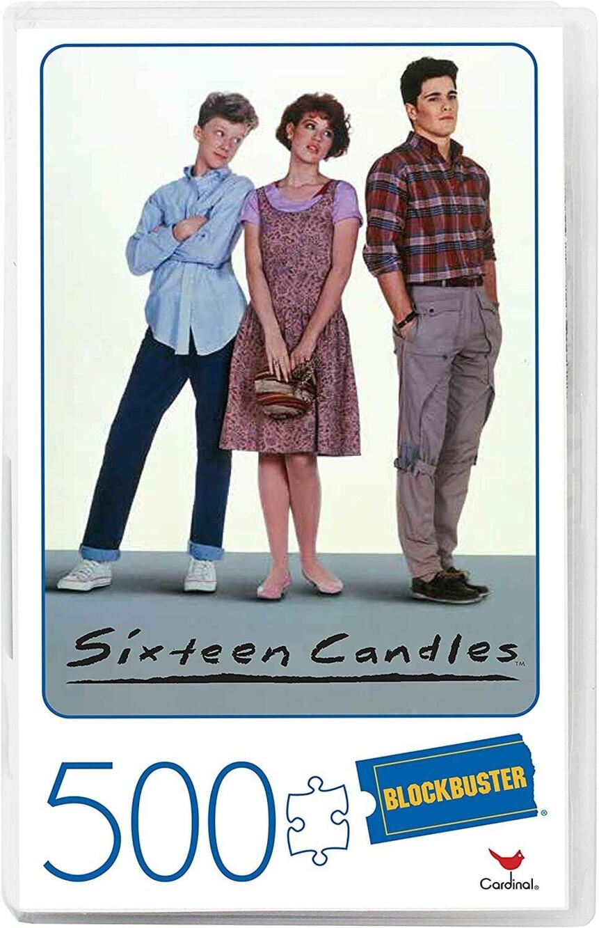 Sixteen Candles Movie 500-Piece Puzzle in Plastic Retro Blockbuster VHS Box